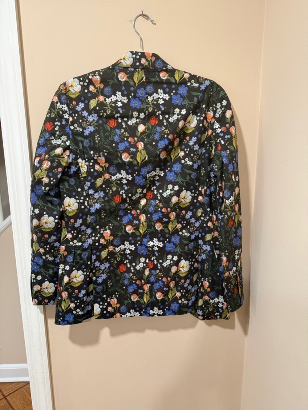 R13 Black Floral Printed Women's Blazer - Picture 3 of 5